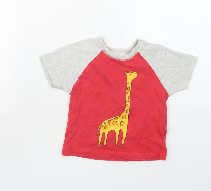 NEXT Boys Red Geometric Babydoll Pyjama Top Size 12-18 Months