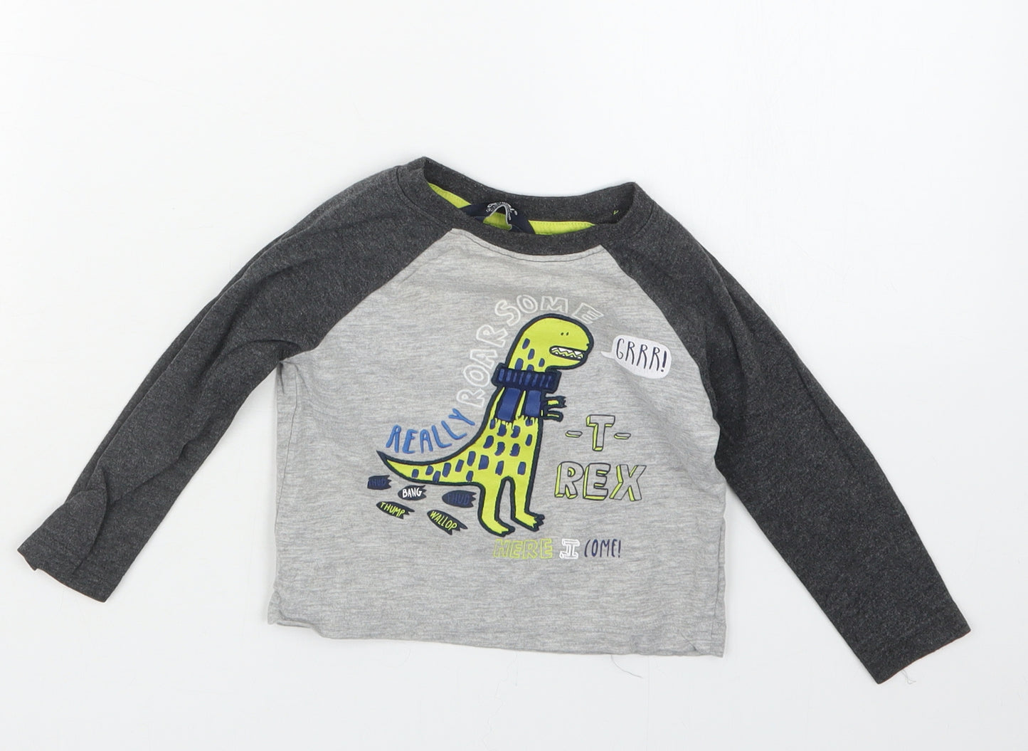 Rebel Boys Grey   Basic T-Shirt Size 12-18 Months