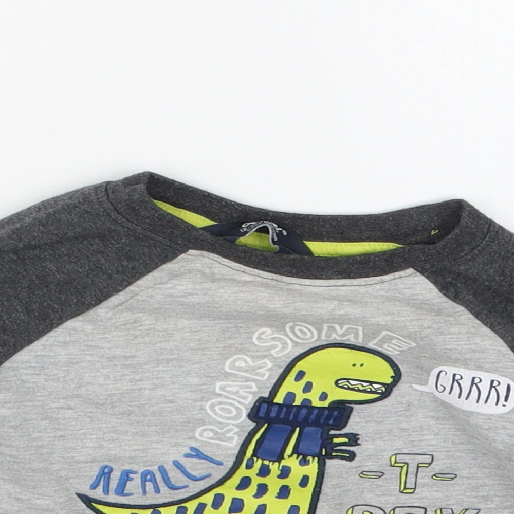 Rebel Boys Grey   Basic T-Shirt Size 12-18 Months