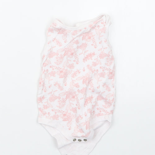 TU Girls Pink Floral  Babygrow One-Piece Size 9-12 Months