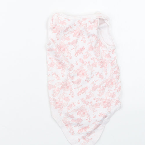 TU Girls Pink Floral  Babygrow One-Piece Size 9-12 Months