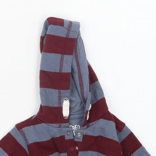 F&F Boys Red Striped  Jacket  Size 0-3 Months  - Hoodie
