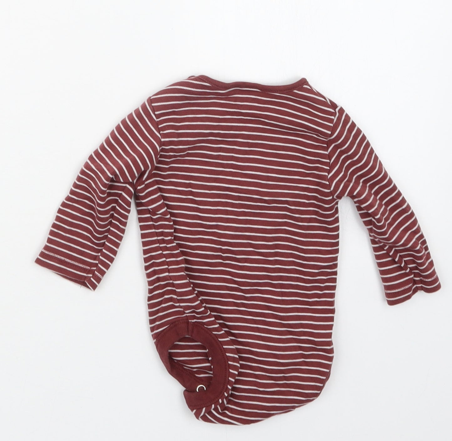 NEXT Boys Brown Striped  Babygrow One-Piece Size 3-6 Months