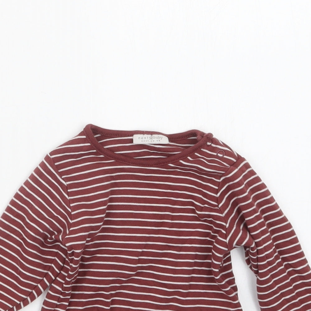 NEXT Boys Brown Striped  Babygrow One-Piece Size 3-6 Months
