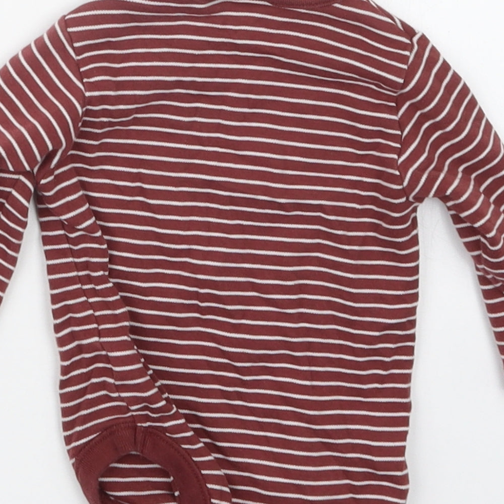 NEXT Boys Brown Striped  Babygrow One-Piece Size 3-6 Months