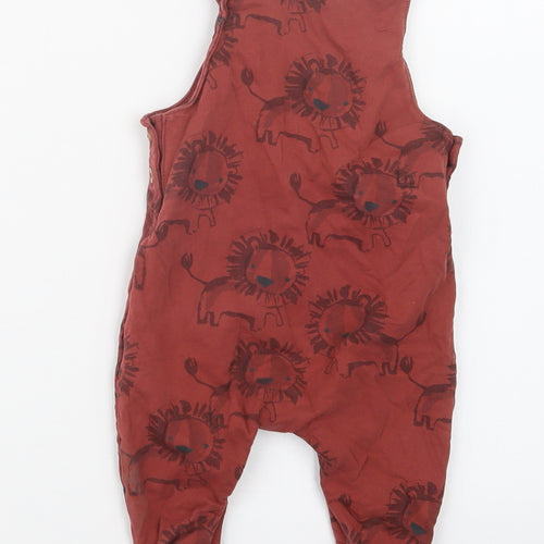 NEXT' Boys Orange Geometric  Dungaree Outfit/Set Size 3-6 Months