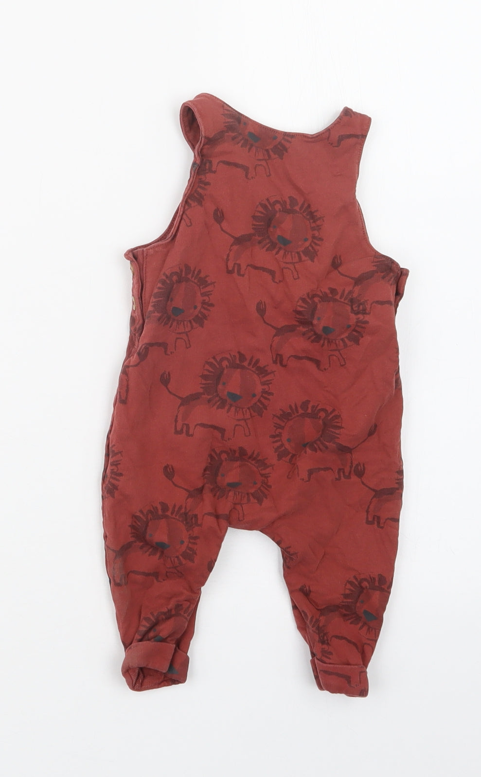 NEXT' Boys Orange Geometric  Dungaree Outfit/Set Size 3-6 Months