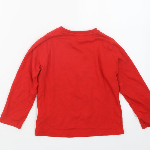 F&F Boys Red Geometric   Pyjama Top Size 5-6 Years