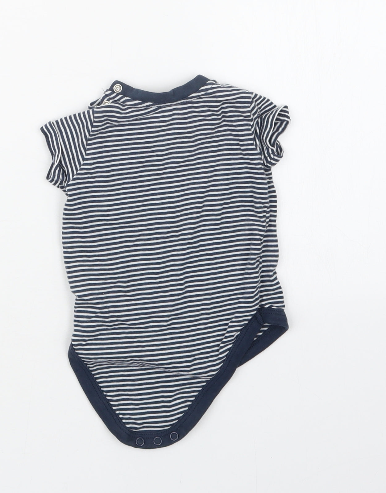 F&F Boys Blue Striped  Babygrow One-Piece Size 3-6 Months