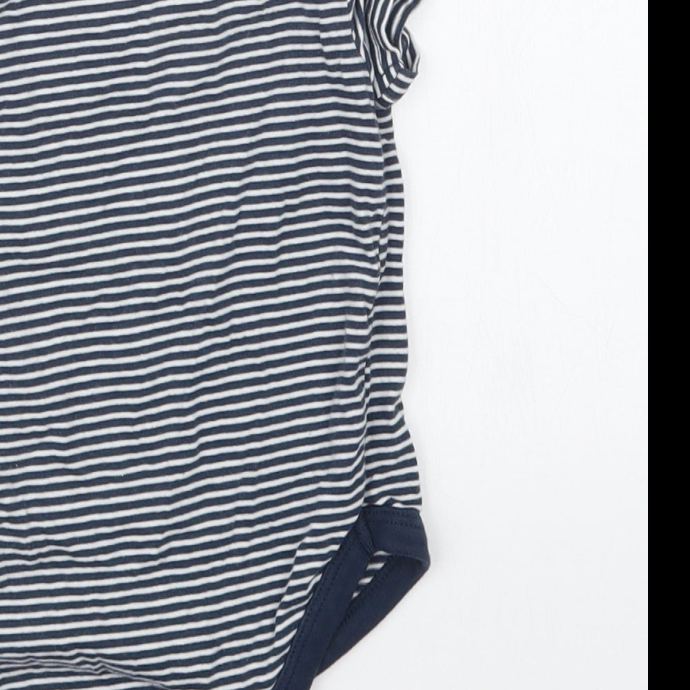 F&F Boys Blue Striped  Babygrow One-Piece Size 3-6 Months