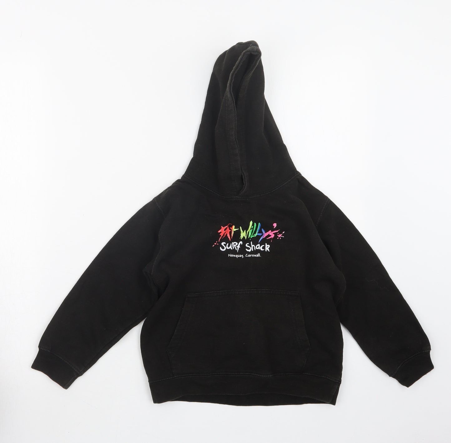 Awdis Girls Black   Pullover Hoodie Size 5-6 Years