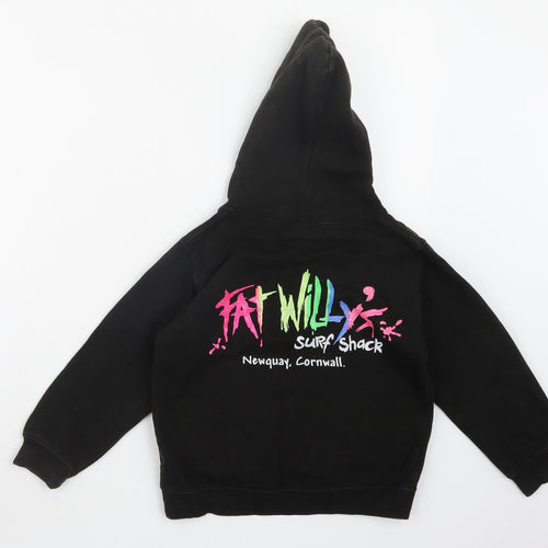 Awdis Girls Black   Pullover Hoodie Size 5-6 Years