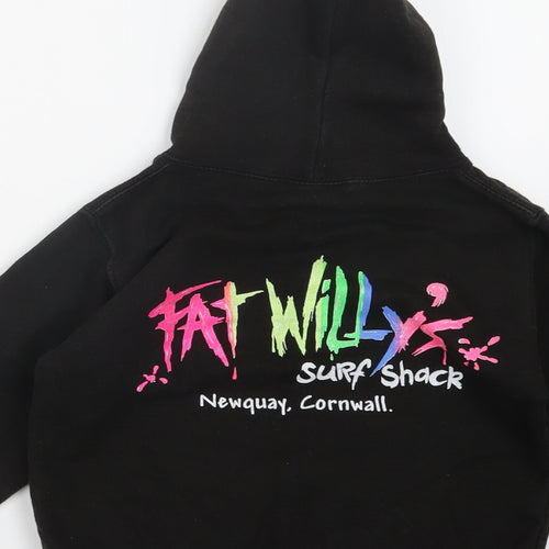 Awdis Girls Black   Pullover Hoodie Size 5-6 Years
