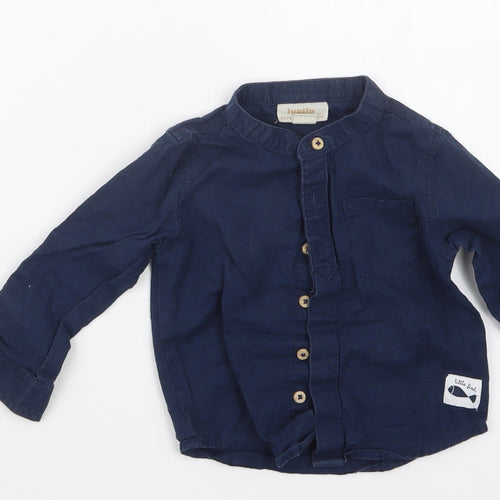 Lupilu Boys Blue   Basic Button-Up Size 6-9 Months