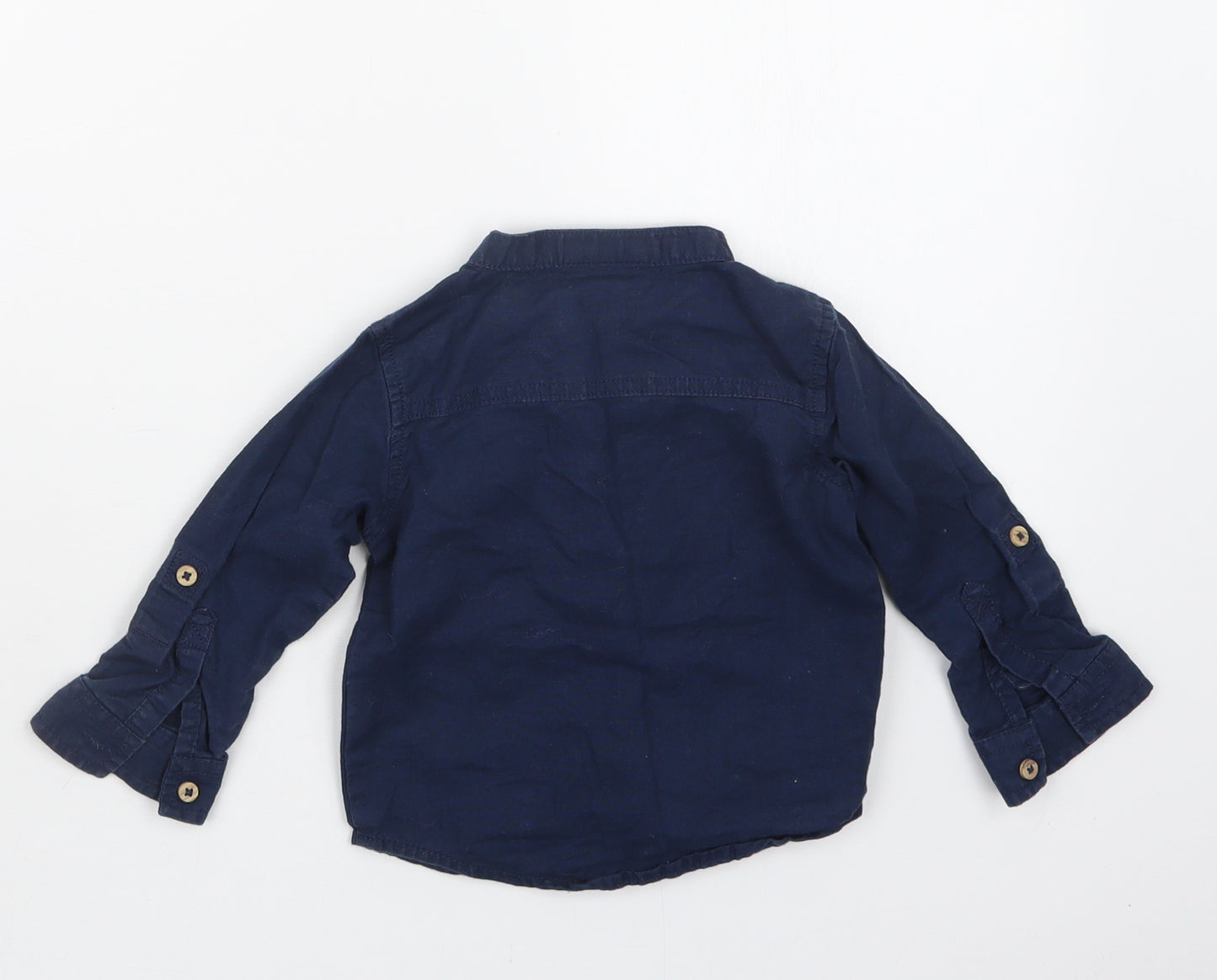 Lupilu Boys Blue   Basic Button-Up Size 6-9 Months