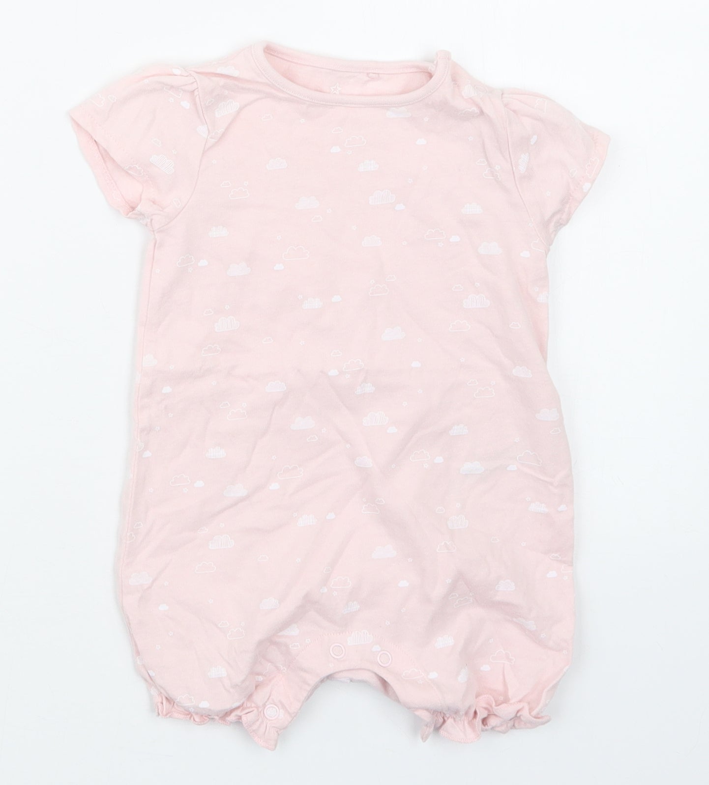 NEXT Girls Pink Geometric  Coverall Outfit/Set Size 6-9 Months