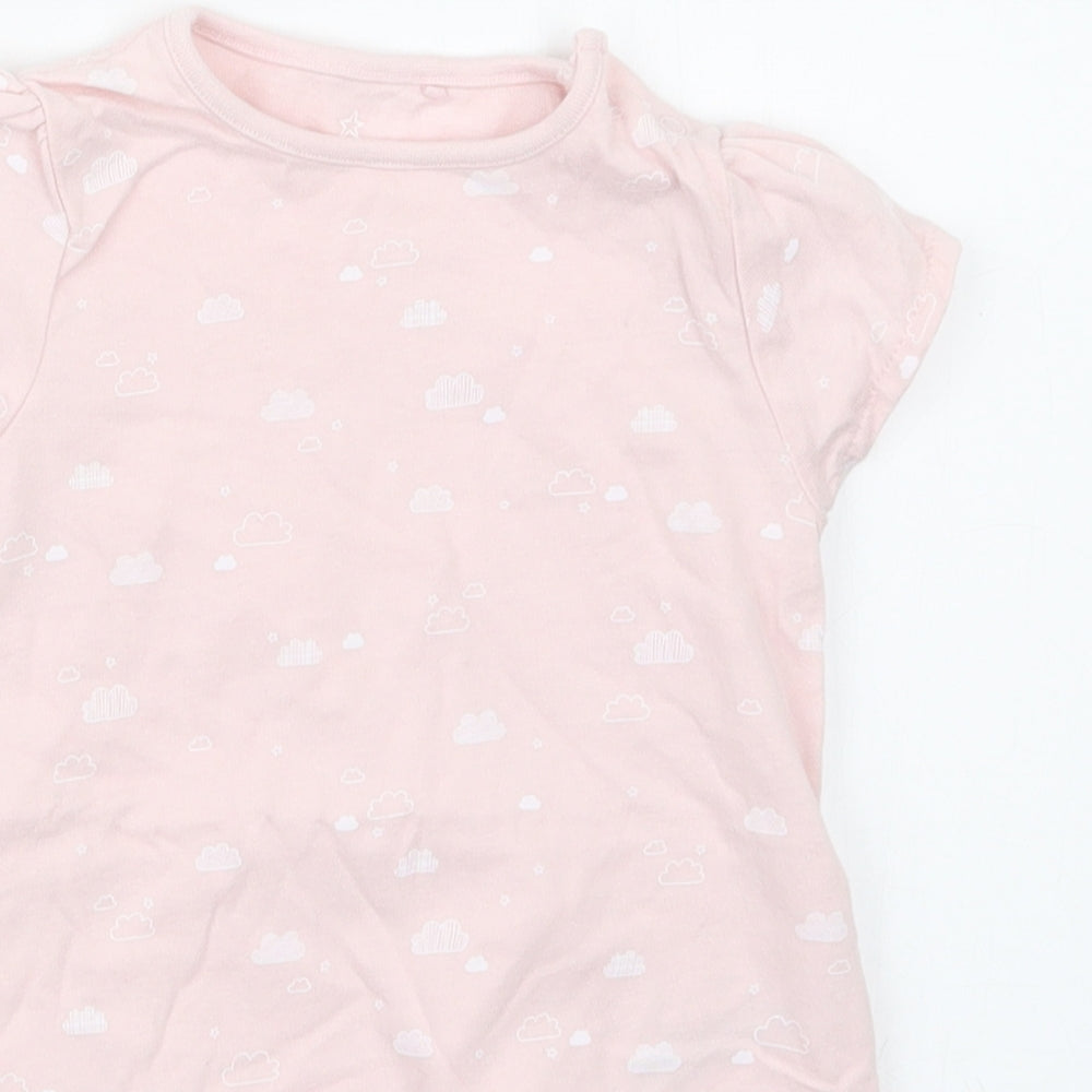 NEXT Girls Pink Geometric  Coverall Outfit/Set Size 6-9 Months