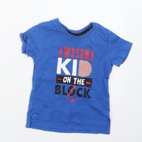 Rebel Boys Blue   Basic T-Shirt Size 12-18 Months