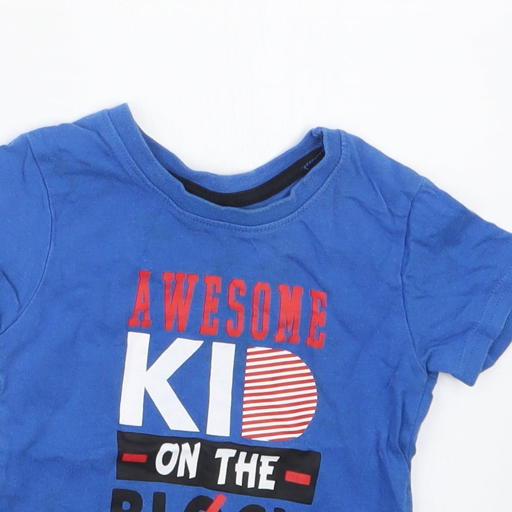 Rebel Boys Blue   Basic T-Shirt Size 12-18 Months