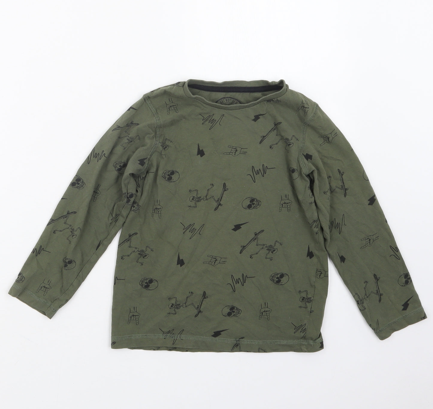 Matalan Boys Green Geometric  Basic T-Shirt Size 6 Years