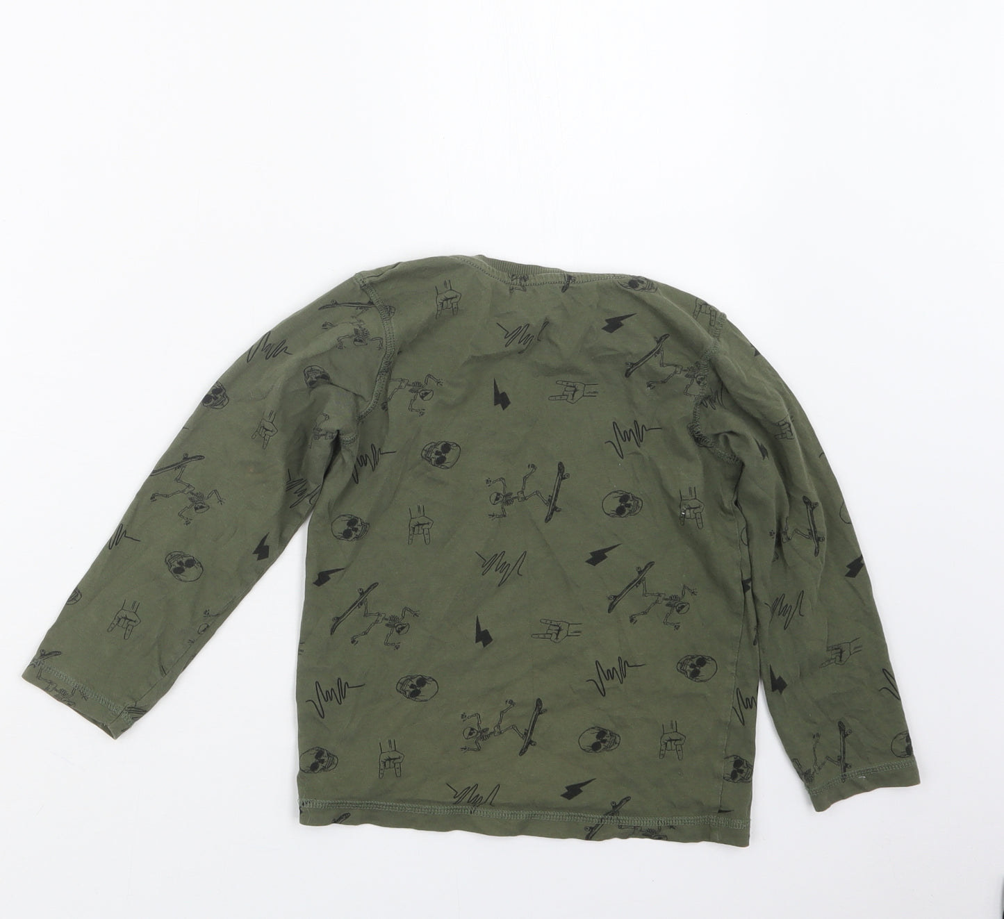 Matalan Boys Green Geometric  Basic T-Shirt Size 6 Years