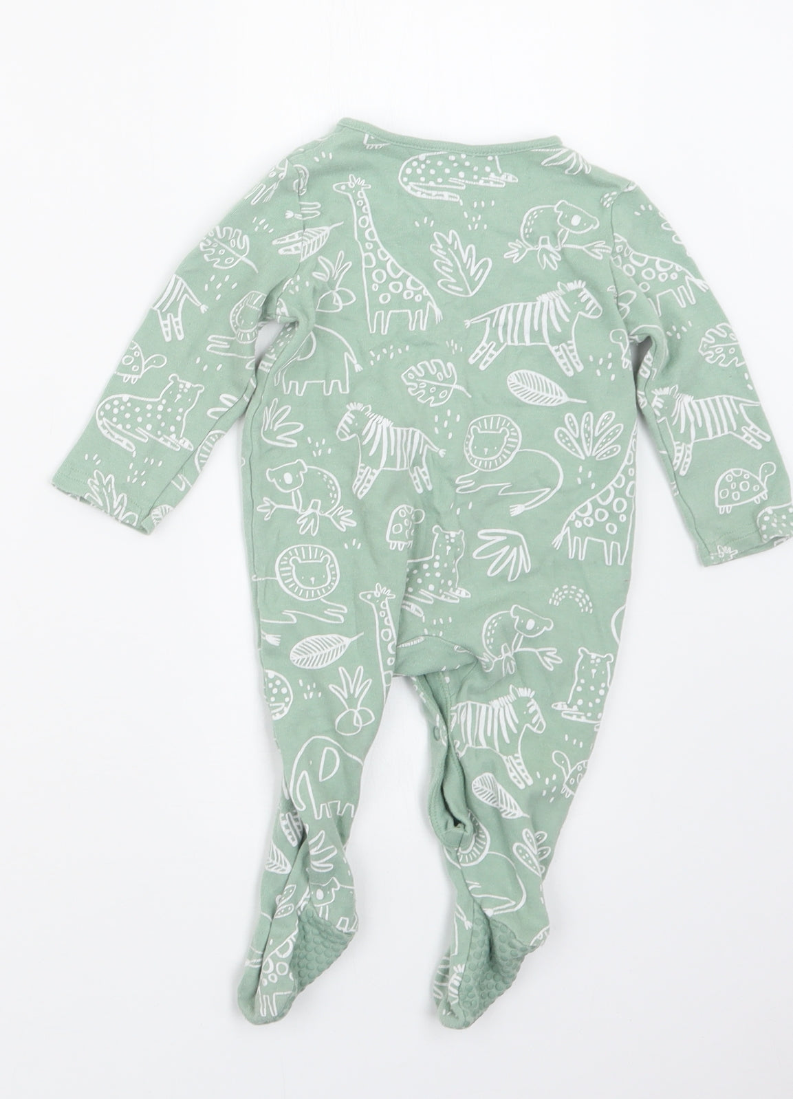 TU Boys Green Geometric  Coverall Outfit/Set Size 6-9 Months