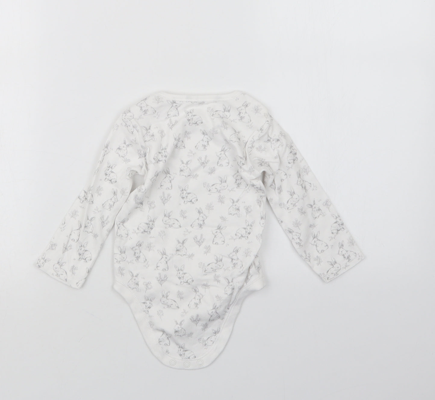 TU Baby White Geometric  Babygrow One-Piece Size 9-12 Months