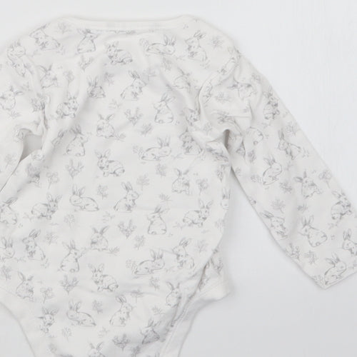 TU Baby White Geometric  Babygrow One-Piece Size 9-12 Months