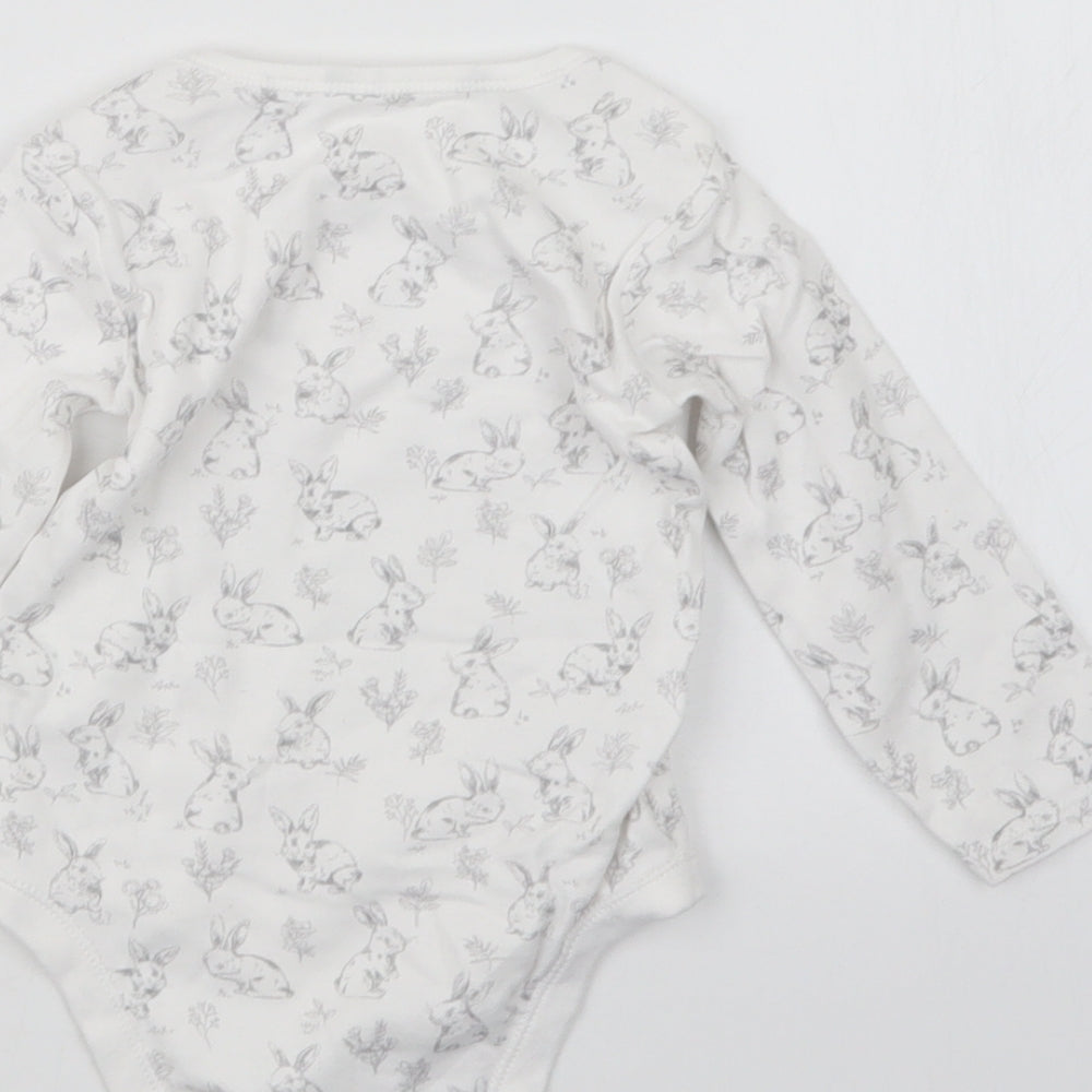 TU Baby White Geometric  Babygrow One-Piece Size 9-12 Months