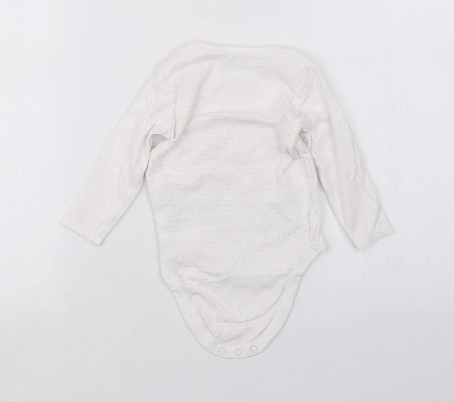 NEXT Girls Pink Striped  Babygrow One-Piece Size 9-12 Months