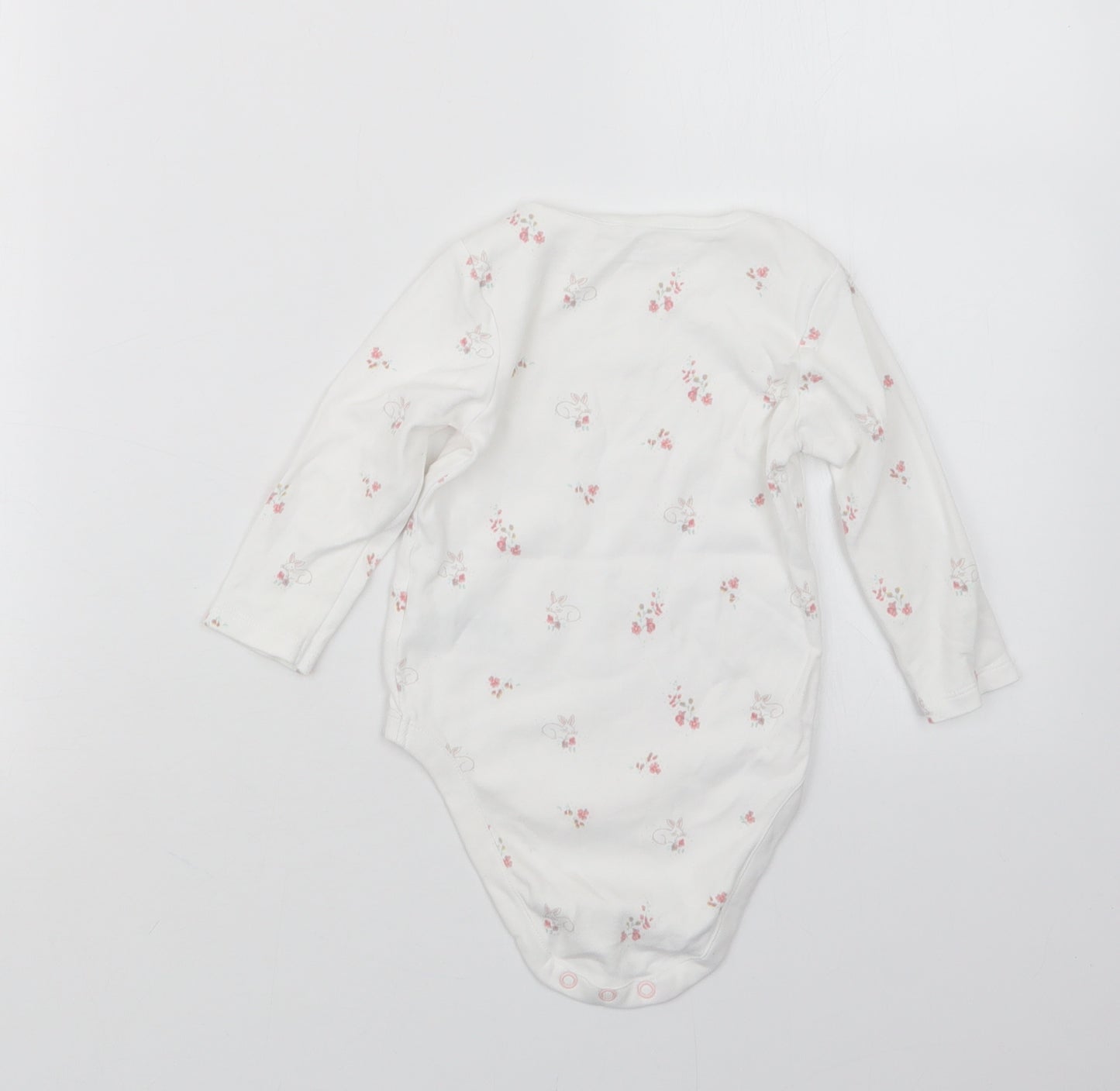 NEXT Girls White Geometric  Babygrow One-Piece Size 9-12 Months