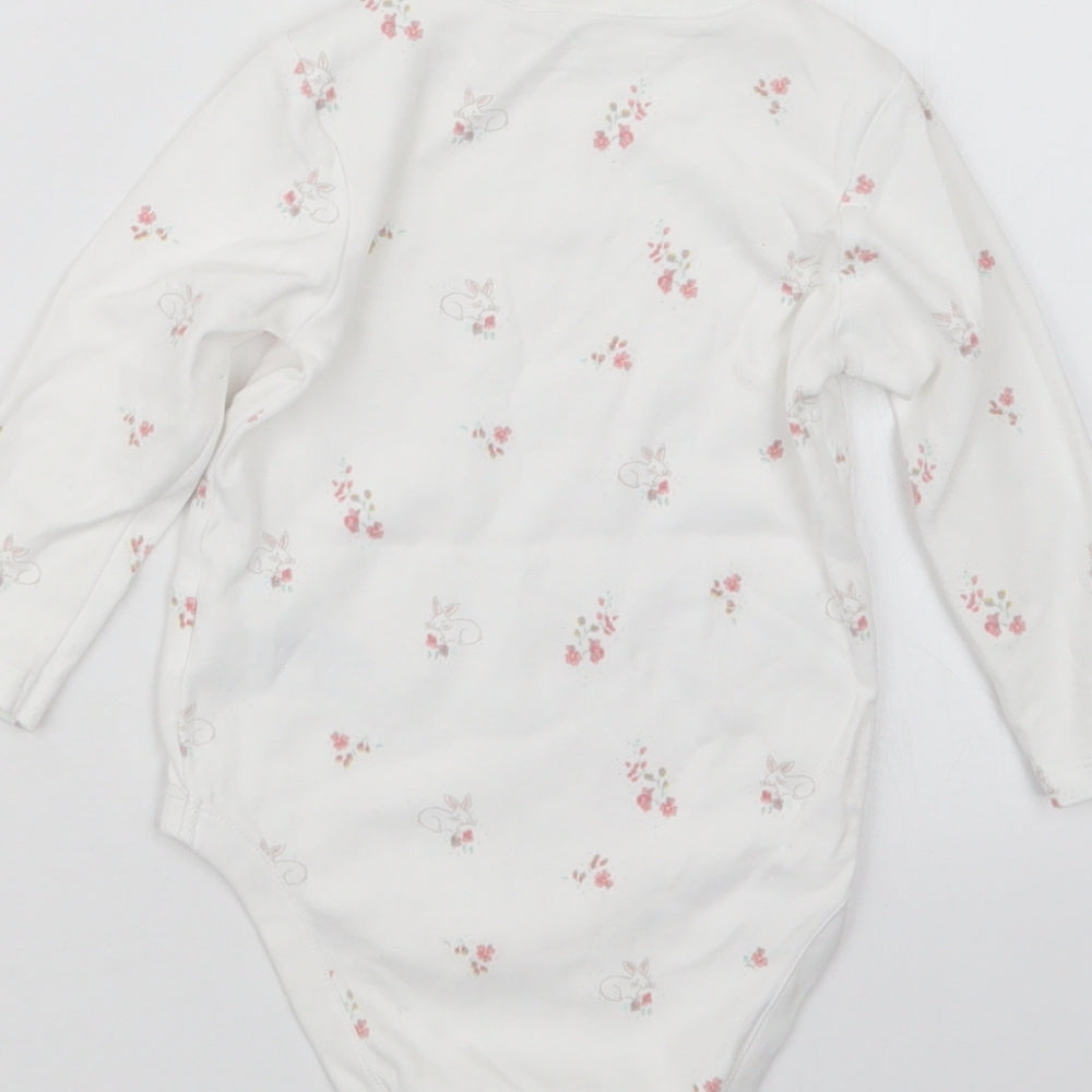 NEXT Girls White Geometric  Babygrow One-Piece Size 9-12 Months