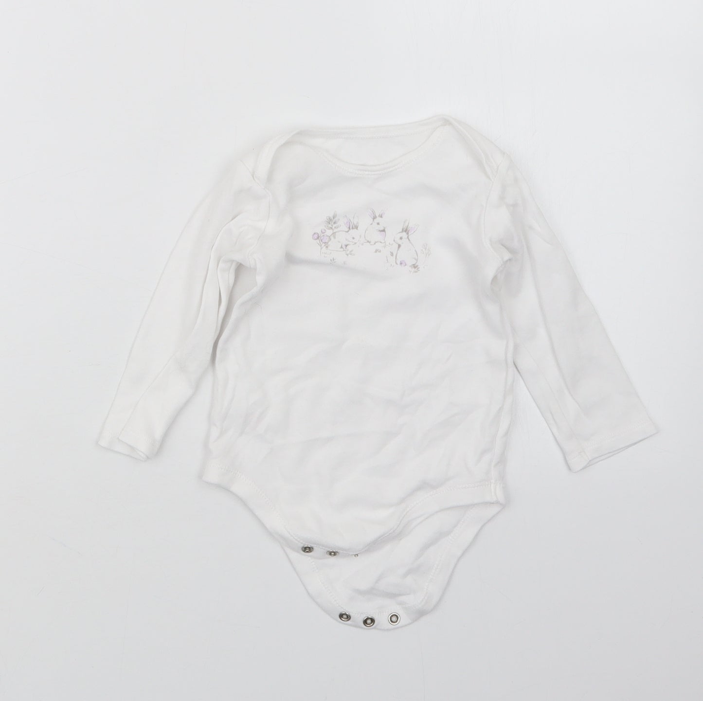 TU Girls White   Babygrow One-Piece Size 9-12 Months