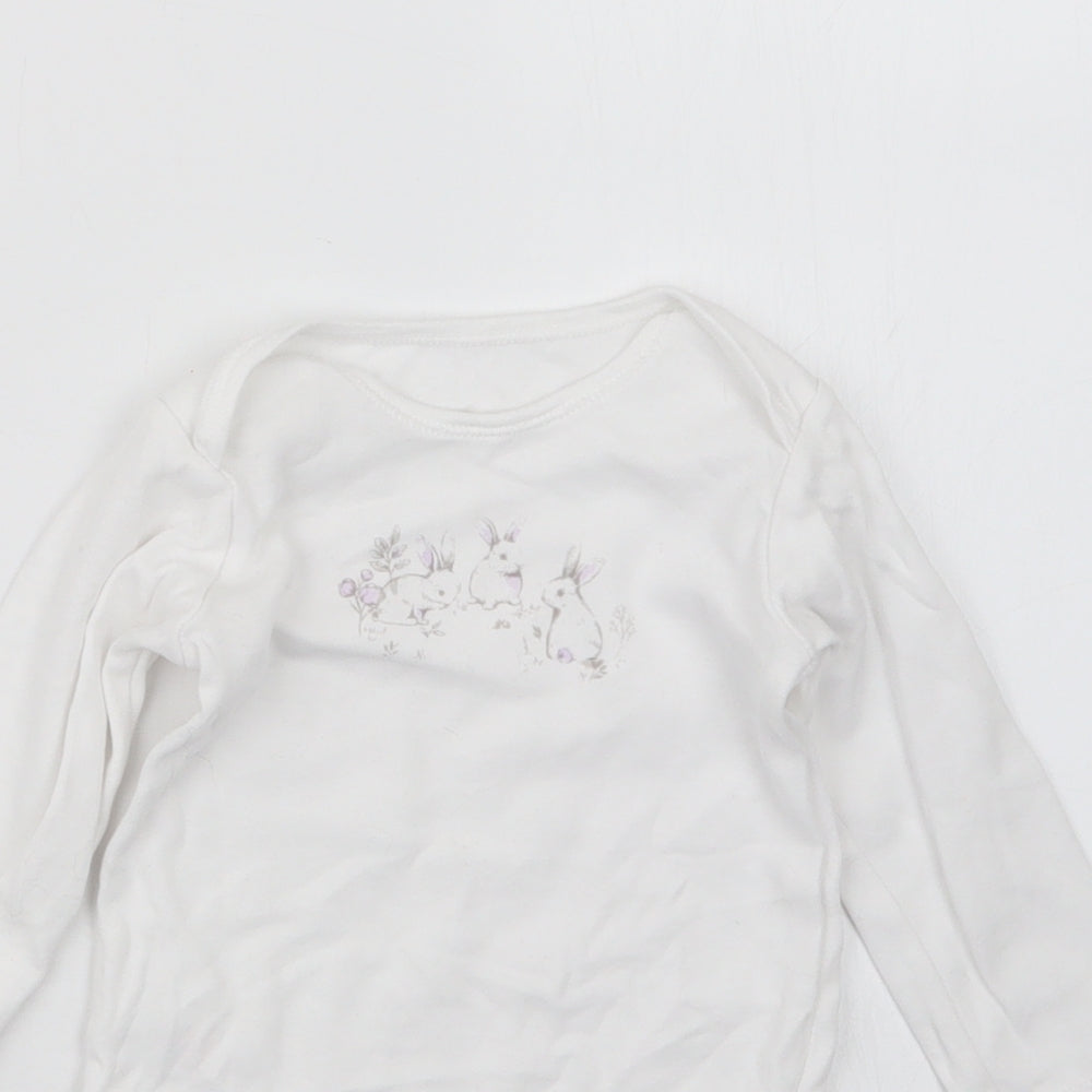 TU Girls White   Babygrow One-Piece Size 9-12 Months
