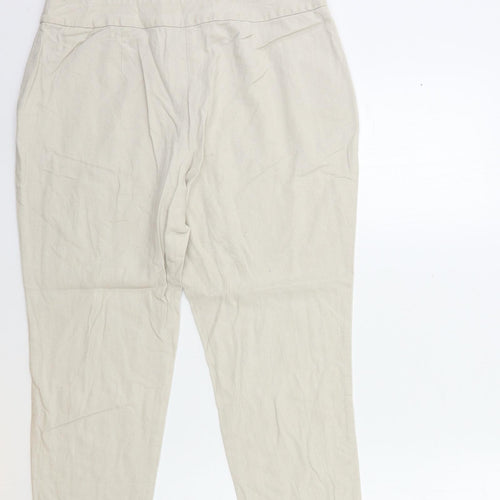 Marks and Spencer Womens Beige   Cropped Trousers Size 14 L23 in