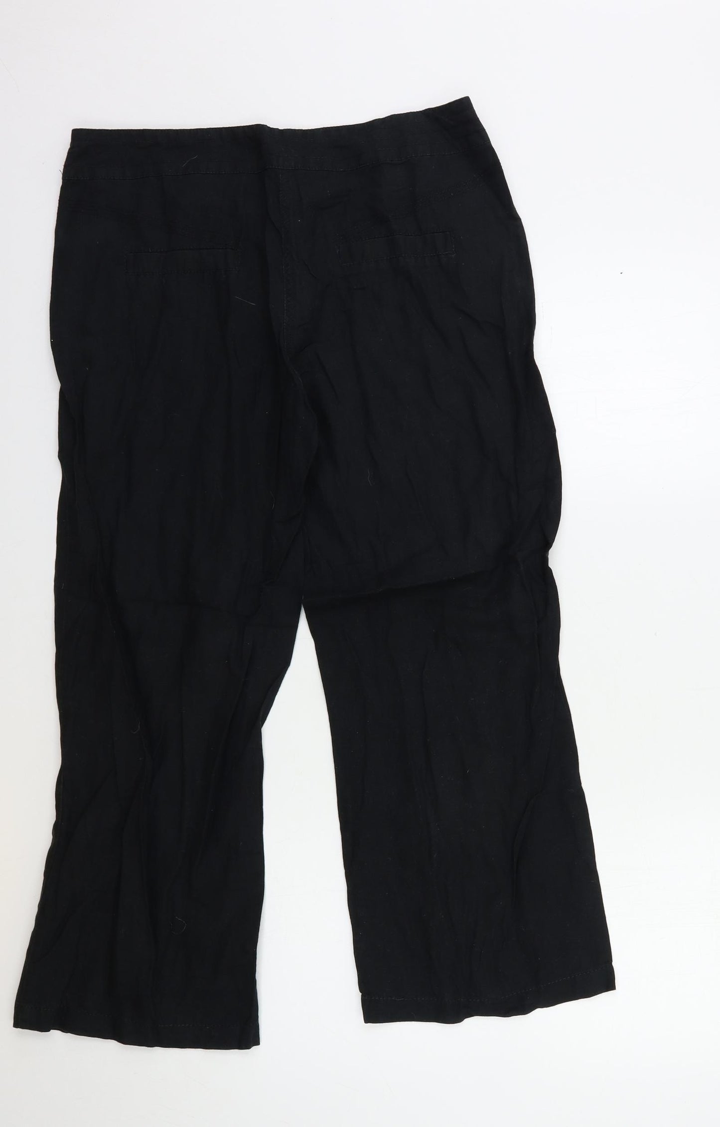 Dunnes Stores Womens Black   Trousers  Size 12 L27 in