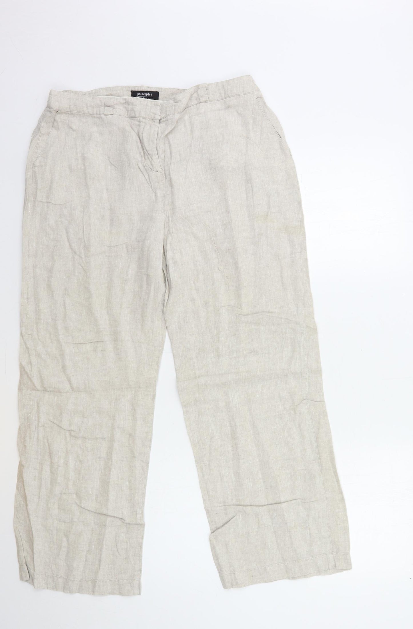Principles Womens Beige   Trousers  Size 14 L29 in
