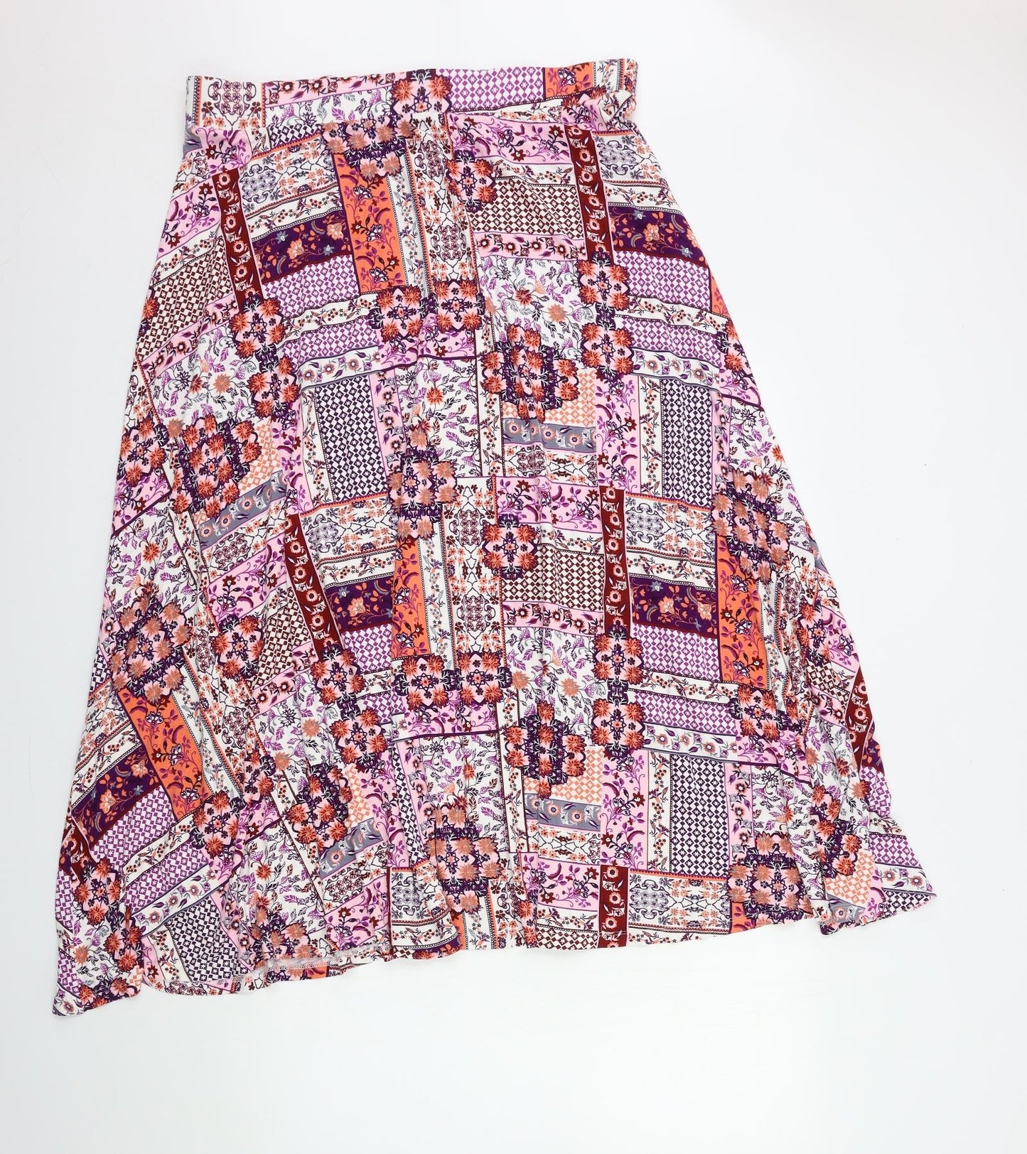 Joe Browns Womens Pink Geometric  Flare Skirt Size 38 in