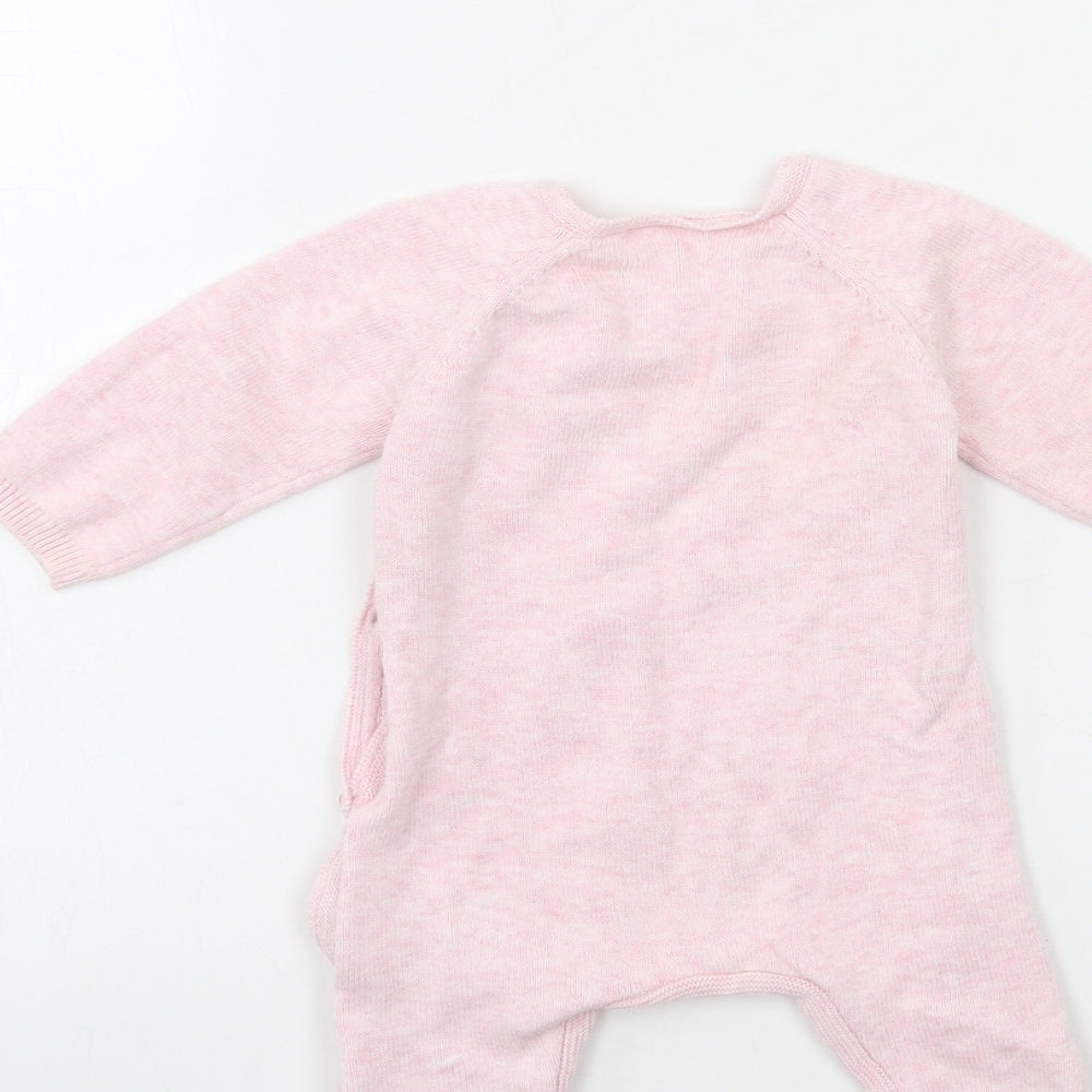 NEXT Baby Pink  Knit Babygrow One-Piece Size 0-3 Months