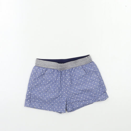 Hullabaloo Girls Blue Polka Dot  Sailor Shorts Size 2-3 Years