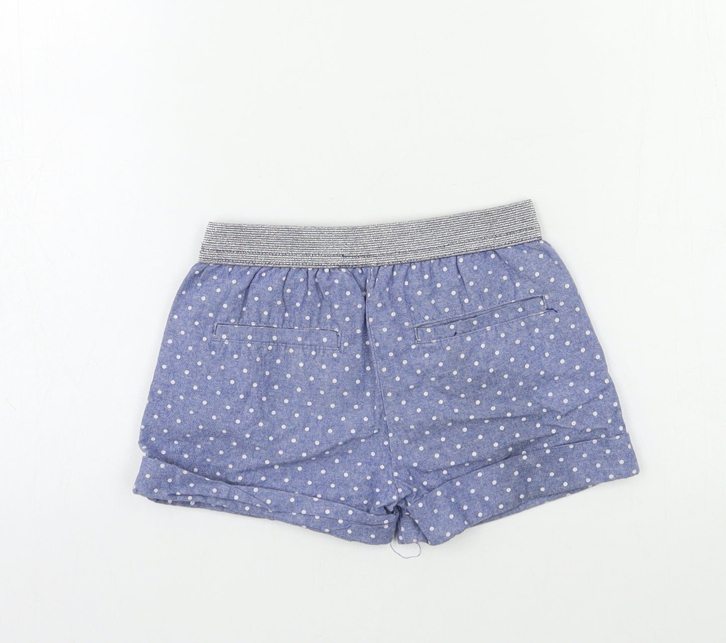 Hullabaloo Girls Blue Polka Dot  Sailor Shorts Size 2-3 Years