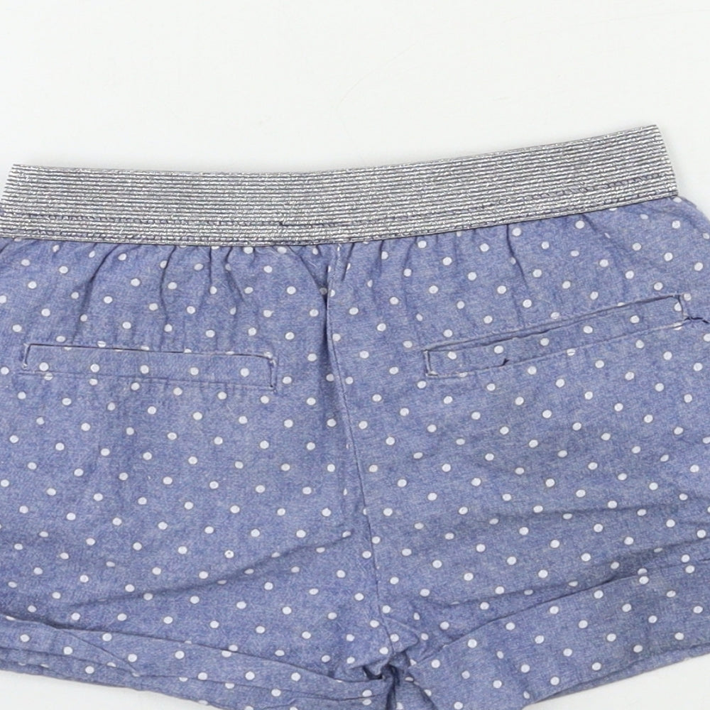 Hullabaloo Girls Blue Polka Dot  Sailor Shorts Size 2-3 Years