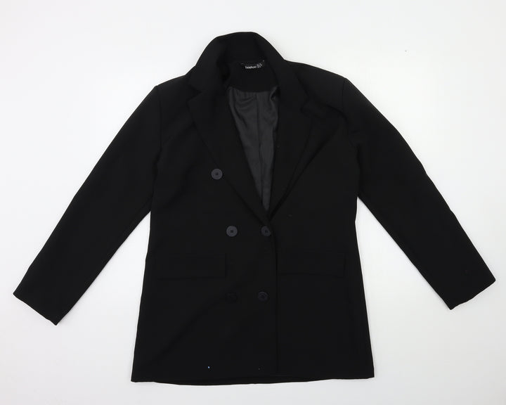 Boohoo Womens Black Jacket Blazer Size 10