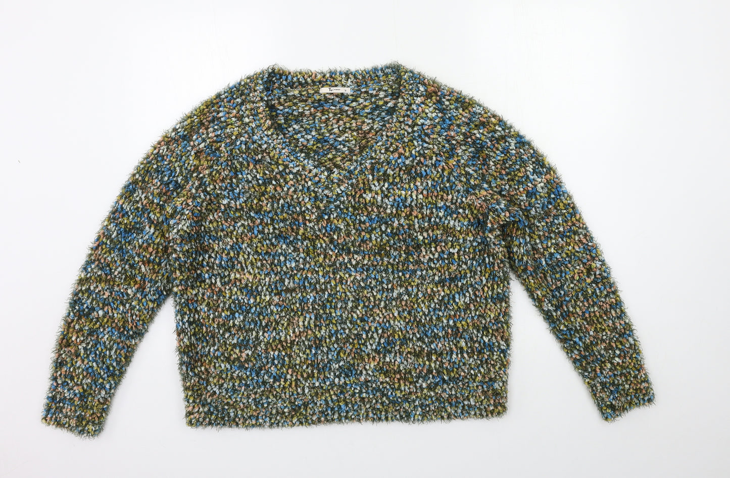 TU Womens Green  Knit Pullover Jumper Size 16