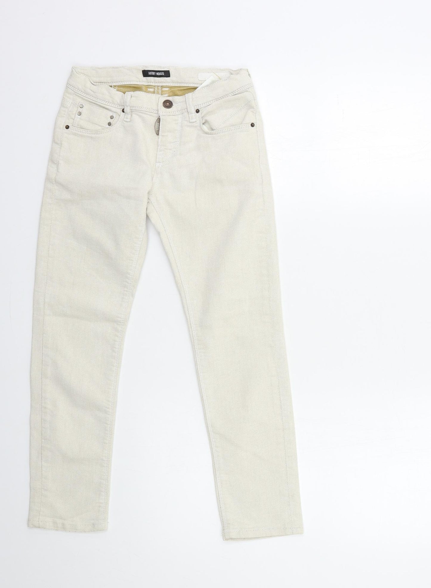 Antony Morato Boys Beige  Denim Skinny Jeans Size 8 Years