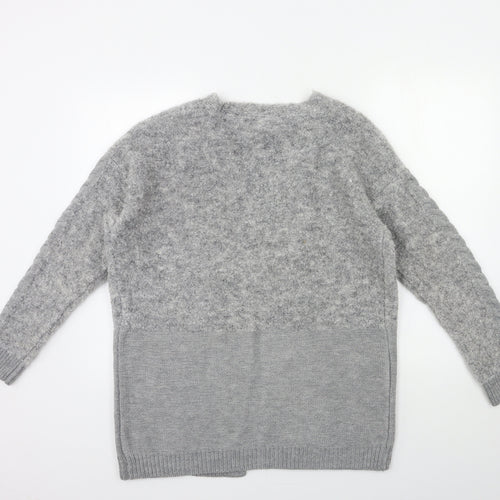 Papaya Womens Grey  Knit Cardigan Jumper Size M
