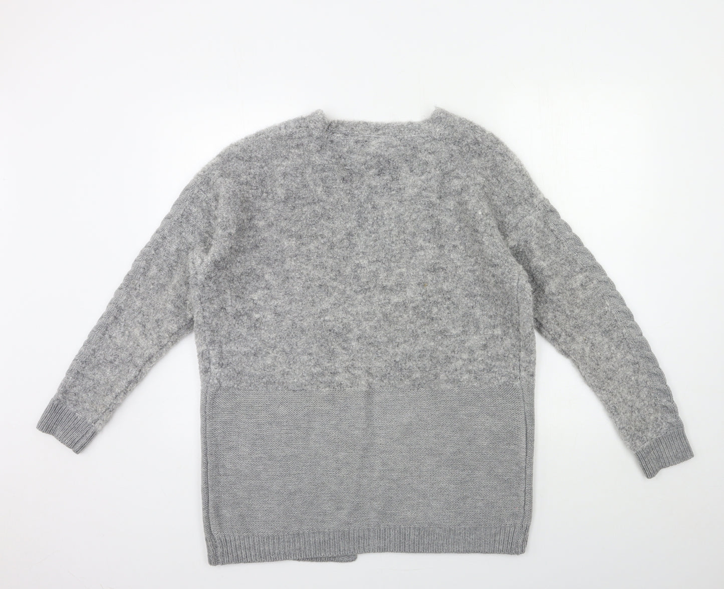 Papaya Womens Grey  Knit Cardigan Jumper Size M