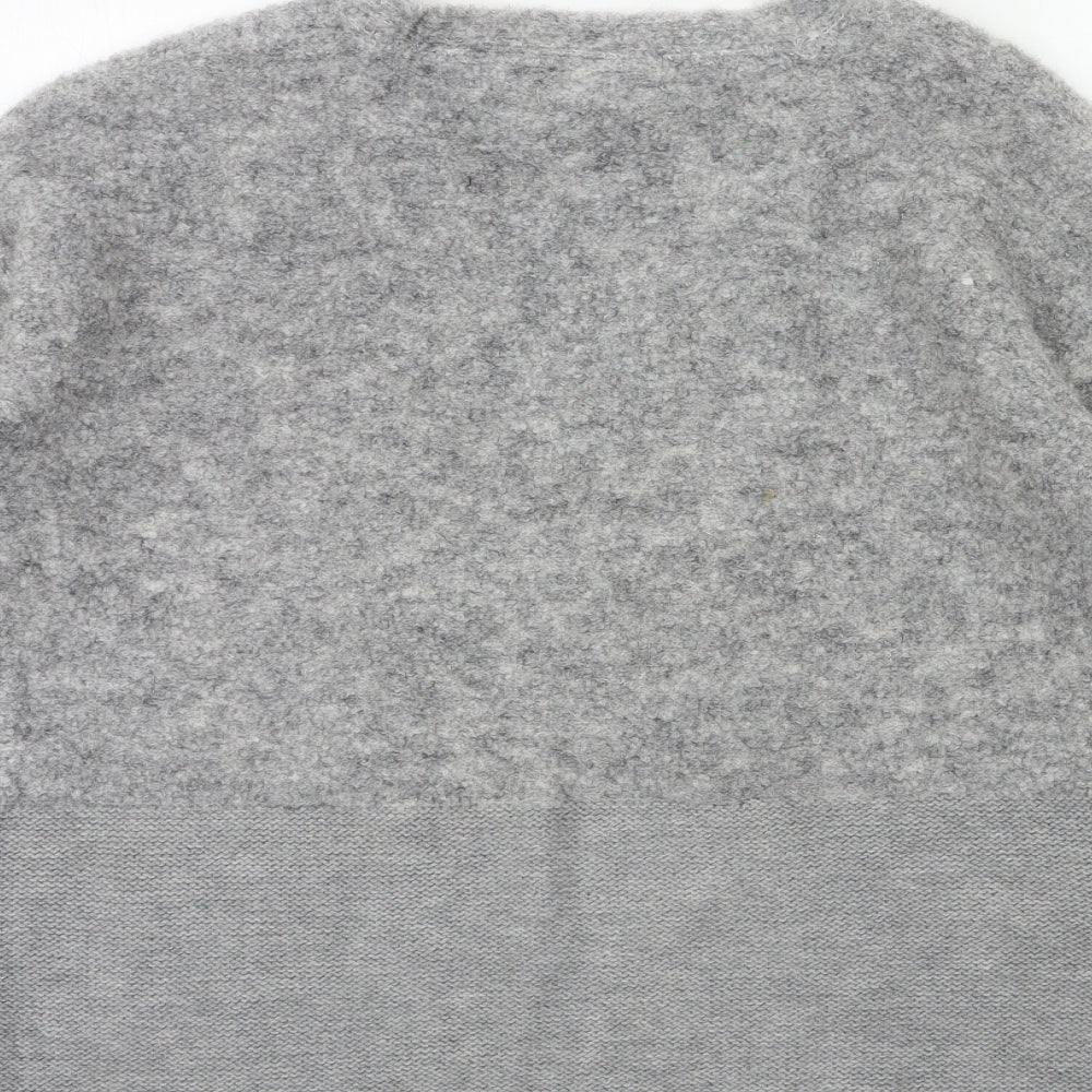 Papaya Womens Grey  Knit Cardigan Jumper Size M