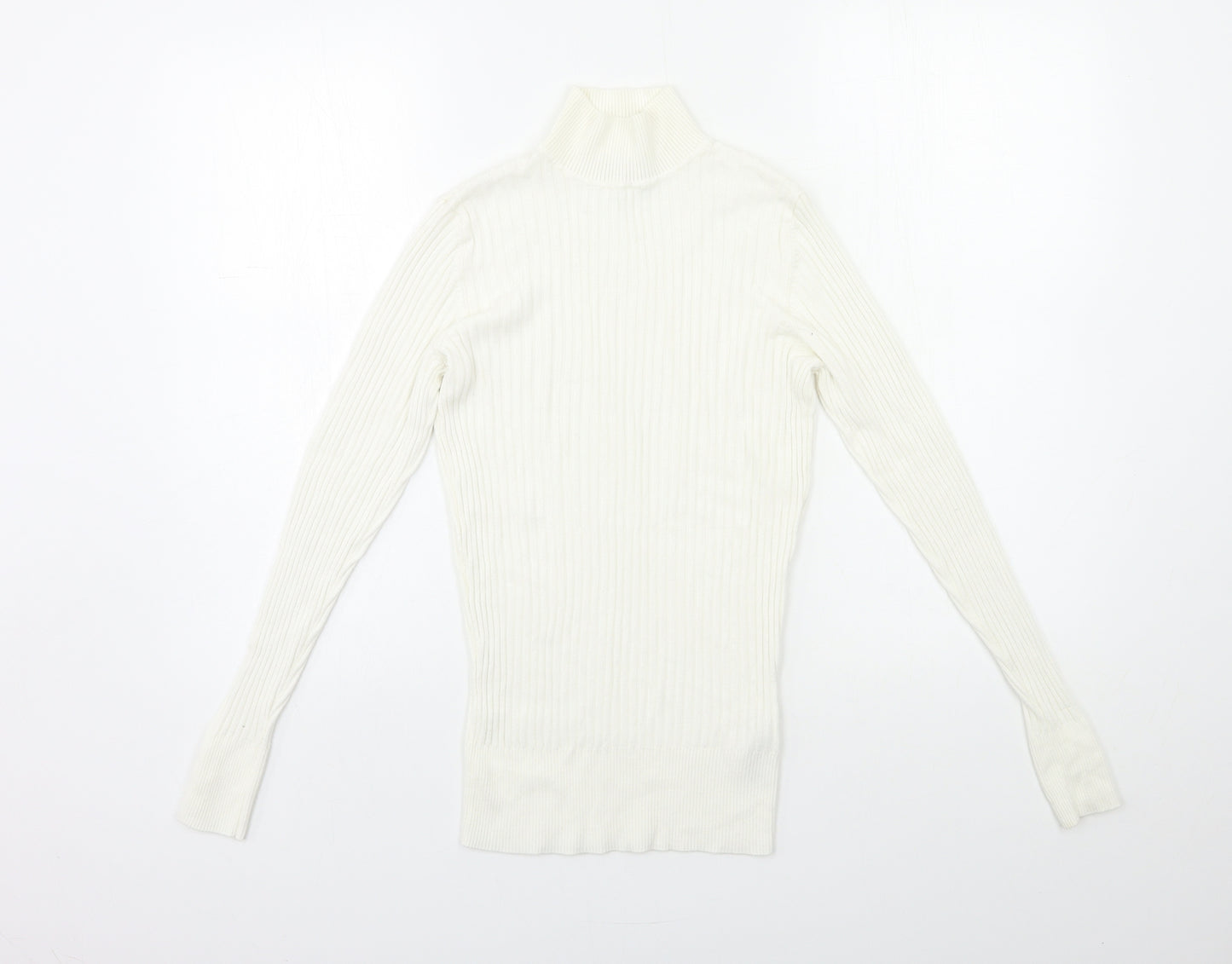 Nutmeg Womens White  Knit Pullover Jumper Size 8