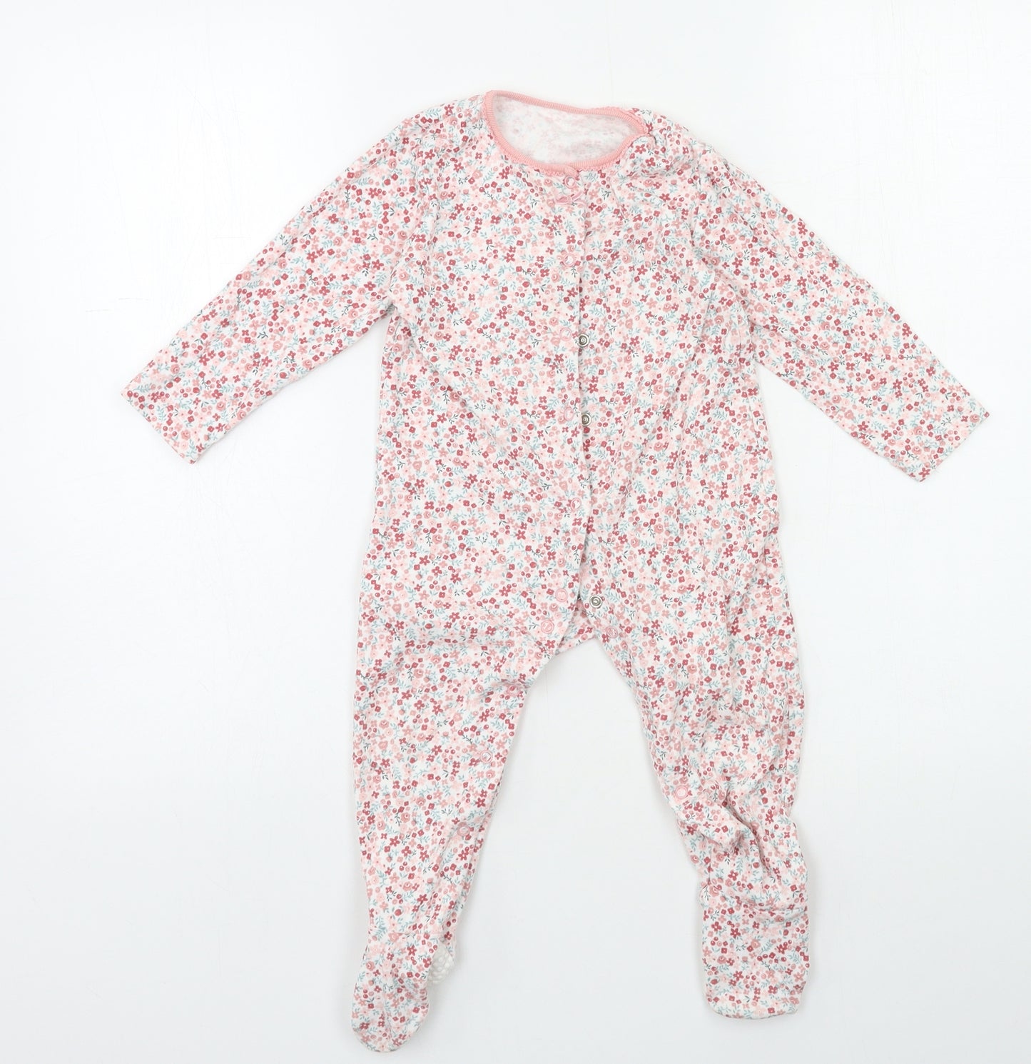 TU Baby White Floral  Babygrow One-Piece Size 18 Months